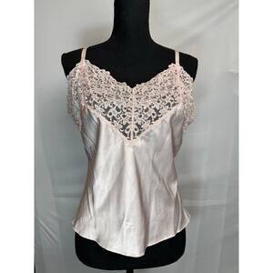 Vintage Wacoal Blush Pink Lace Camisole Japan Medium • Silky Coquette  Lingerie